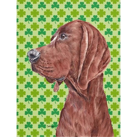 PATIOPLUS Redbone Coonhound Lucky Shamrock St. Patricks Day Flag Garden Size PA247701